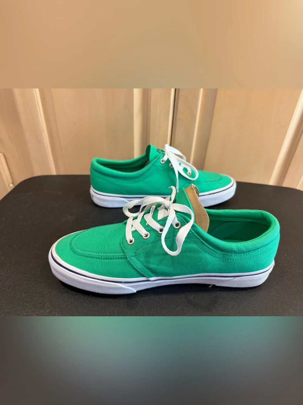 Polo Ralph Lauren Green Canvas Deck Shoes Size 9.5